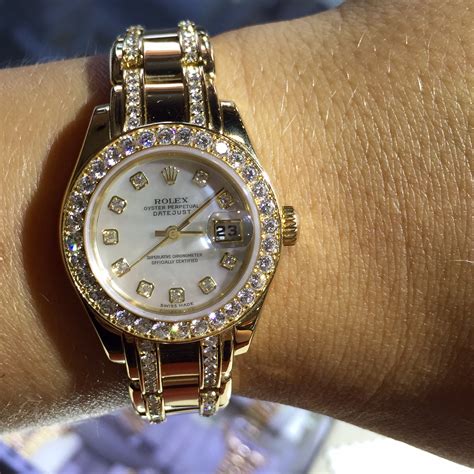 rolex female diamond watches|rolex female with diamonds.